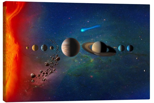 Leinwandbild sonnensystem - sonnensystem,