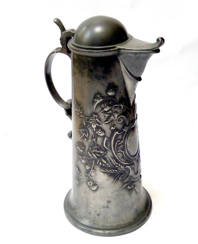 Antiker zinn krug - , jugendstil