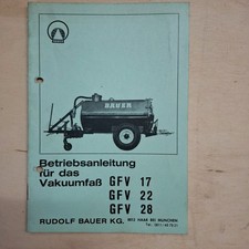 Bauer Betriebsanleitung für