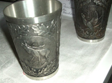 Zinnbecher - Jagdmotive -