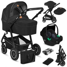 Kombi-Kinderwagen BIANKA 3 IN 1 Babywanne Autositz Kinderwagen  Verdeck XXL Räde