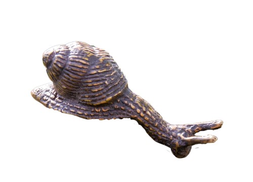 Bronze skulptur schnecke mini - schnecke,