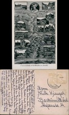 Bad Neuenahr-Ahrweiler Umland-Ansicht mit Orten am Fluss AHR Fluss-Verlauf 1930