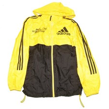 ADIDAS Regenjacke Windjacke Windbreaker ● Berlin Marathon ● Schwarz Gelb ● 34/36
