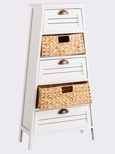 Kommode weiß 50x98x25cm Heine mit Korb weiß-natur UVP:299€ 15.23