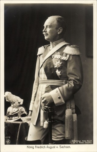 König friedrich august - ak,