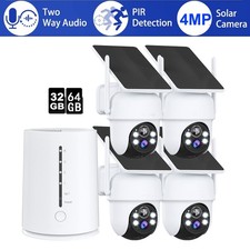 Gebraucht Solar Funk Überwachungskamera Set Außen Akku Wlan WiFI Kamera Kabellos