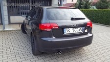 Ulter Sportauspuff Audi A3 8P 2003-12 2x70mm rund eingerollt abgeschrägt
