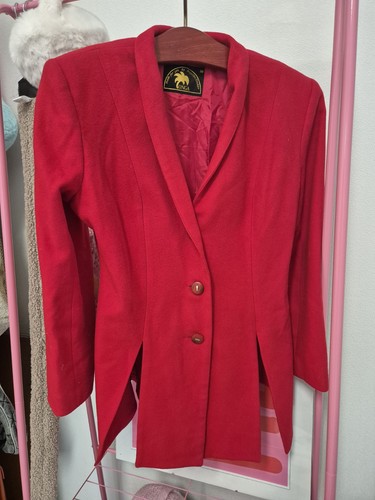 Roter wollmantel - roter,