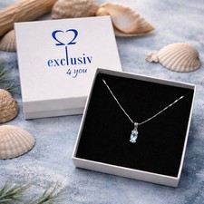 Aquamarin mit Zirkonia