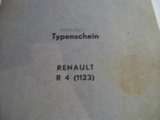 Typenschein, Datenauszug