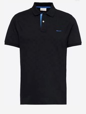 GANT Poloshirt Herren - Schwarz/royalblau abgesetzt - Größe 3XL - NEU