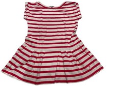Jacadi Paris Sommer-Kleid Gr. 104/110 (4J) Rot Weiß gestreift kurzarm #PAT