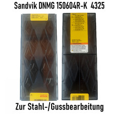 10 Drehplatten Sandvik DNMG150604R-K  4325 für Stahl / Guss