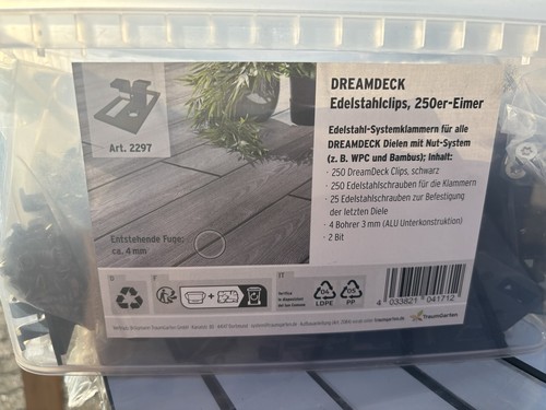 Dreamdeck edelstahlclips - dreamdeck,