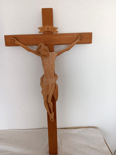 Gr.Holzkreuz,Kruzifix,Wandkreu