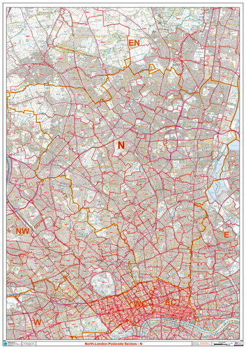Map north london n - of,