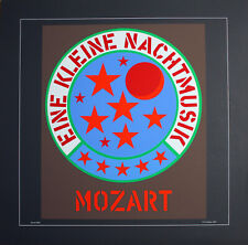 ROBERT INDIANA - Mozart. Unsignierter Farb-Siebdruck. Domberger, Stuttgart.