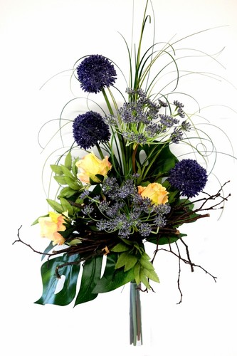 Kunstblumenstrauß 38cm allium - kunstblumenstrauß,