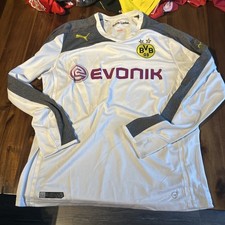 Borussia Dortmund BVB Trikot Puma Gr. L weiß langarm 
