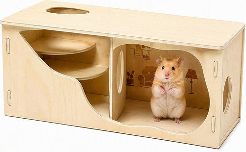 Hamster haus holz tunnel - haus,
