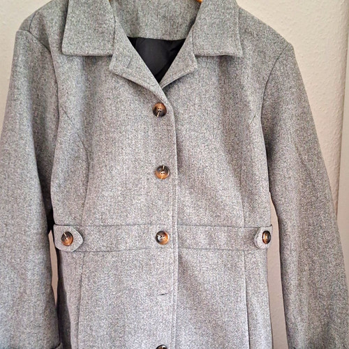 Damen mantel kurz grau 2xl - mantel,