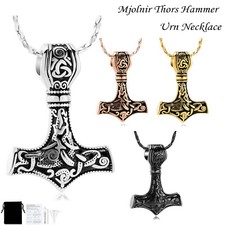 Mjolnir Thor Hammer Feuerbestattung Schmuck Für Asche Keltischer Knoten Anhänger