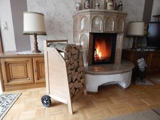 Kaminholzwagen in Eiche