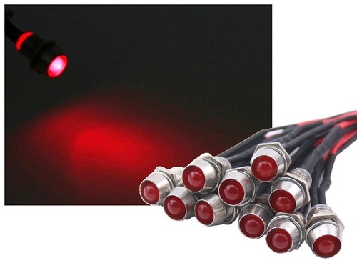 10x led schraube - edelstahl, 12v