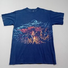 90s Vintage Indian T-Shirt Medium HL Miller Made in USA total te native american