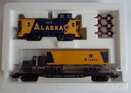 Güterwagen set alaska mit lkw - güterwagen-set,