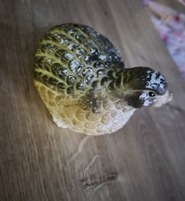 vintage KERAMIK -  GARTENDEKO kleine Wachtel  60ziger Jahre 