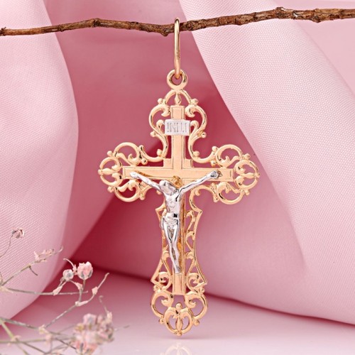 Ortodox anhänger kreuz rose - ,