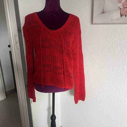 Damen pulli rot neuwertig - s,