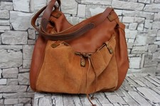 LUCKY BRAND DAMEN ECHT LEDER FREIZEIT HAND SCHULTER TASCHE BEUTEL NIETEN COGNAC