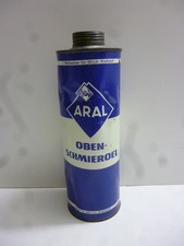 ARAL OBEN-SCHMIEROEL Original alte leere Öldose aus Blech ohne Schraubverschluss