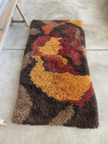 Danish modern rya - rug,, op-art