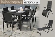 Alu Gartensitzgruppe Gartenmöbel Set Sitzgruppe Essgruppe Gartenset 9-teilig
