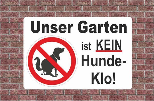 Hinweisschild unser garten - unser,