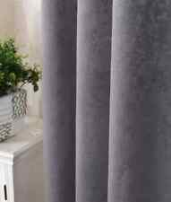 1-Gardine Thermovorhang mit Ösen/Kräuselband Samt 270g/m2 VhsamtNm