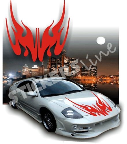 Flammen aufkleber auto tuning - auto,