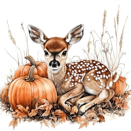 Deko bild rehkitz reh herbst - rehkitz,