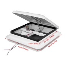 Abluftventilator Dachfenster Dachluke42cm Dachhaube Wohnmobil 12V Ventilator 