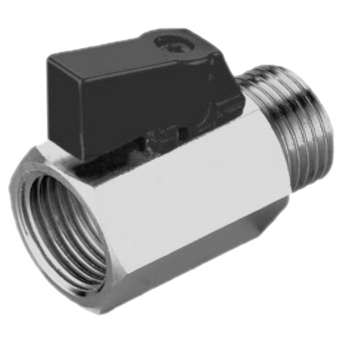 Minikugelhahn aus messing - aus,