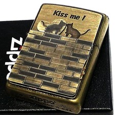 ZIPPO Trick Katzenfeuerzeug Messing süßes Katzendesign gebraucht