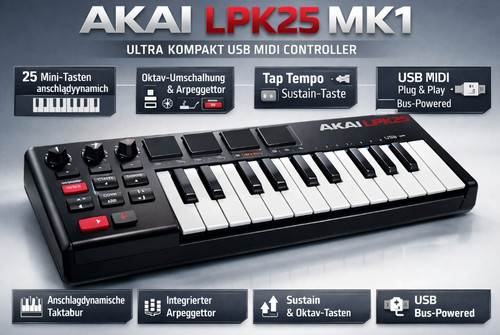 Akai lpk25 mk1 laptop - akai,