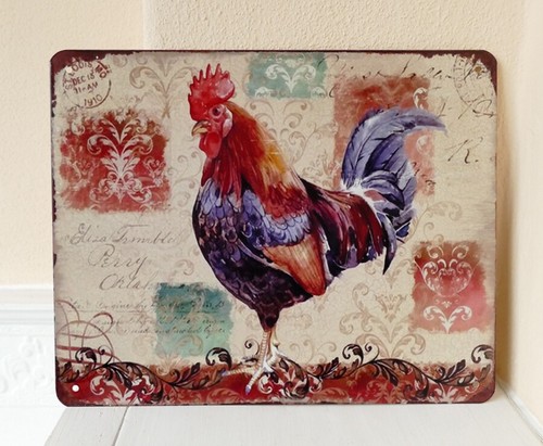 Blechschild metallschild hahn - blechschild,