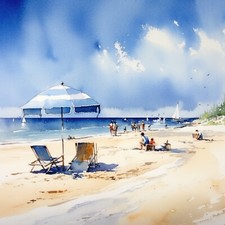 Wandbild Urlaub Strand Meer