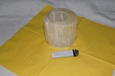 Teelicht Selenit Edelstein weis Natur ca. g von Bärbel Drexel