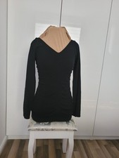 Kathleen Madden Oberteil Langarm 38 Dunkelblau Puffärmel Raffung tiefer Rücken